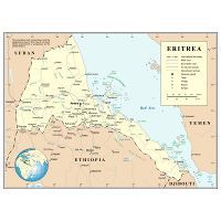 Large Detailed Political And Administrative Map Of Eritrea And Ethiopia With Relief Roads