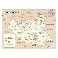 Detailed Political And Administrative Map Of South Sudan With Roads Railroads Major Cities And