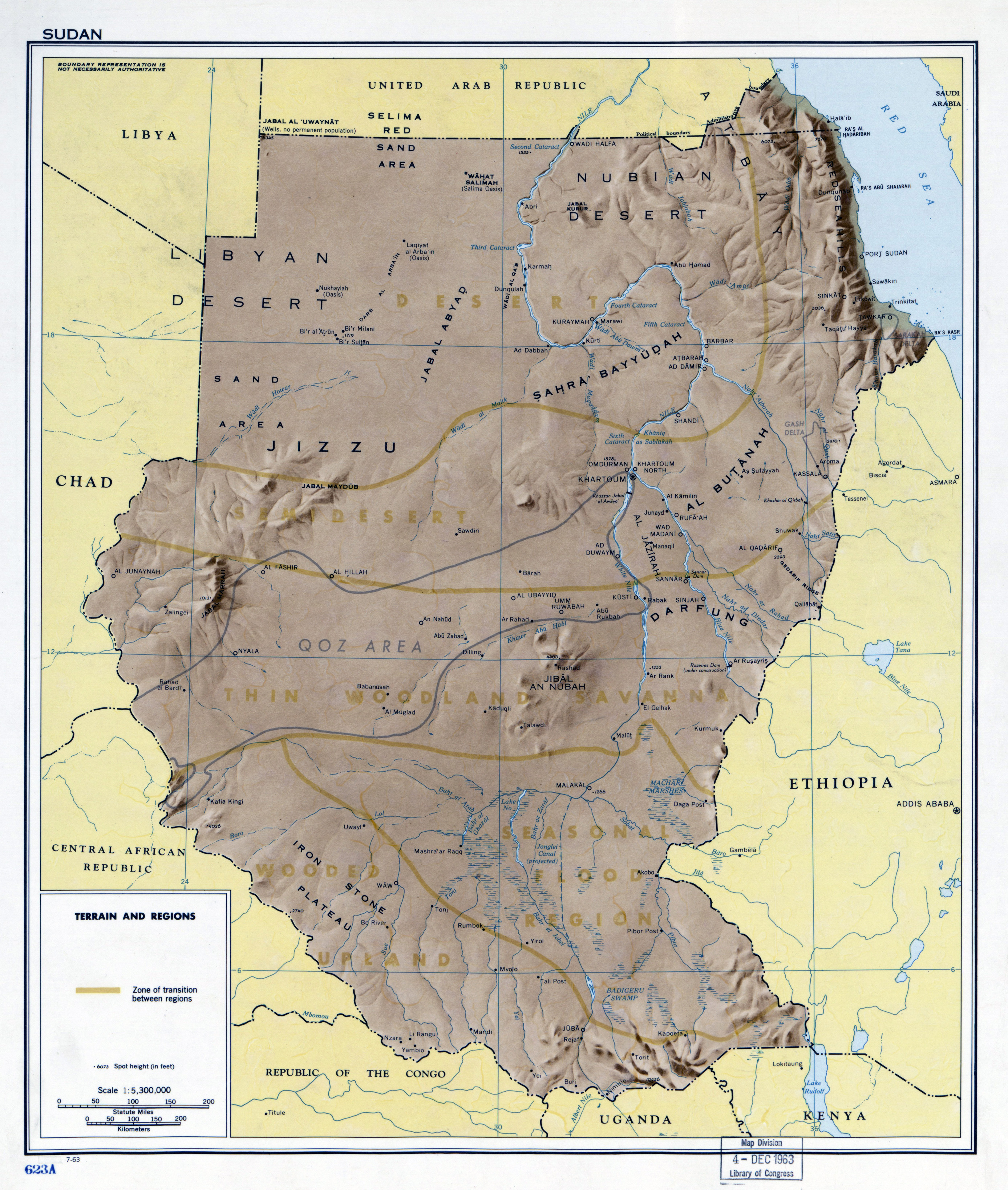 Detailed Map Of Sudan
