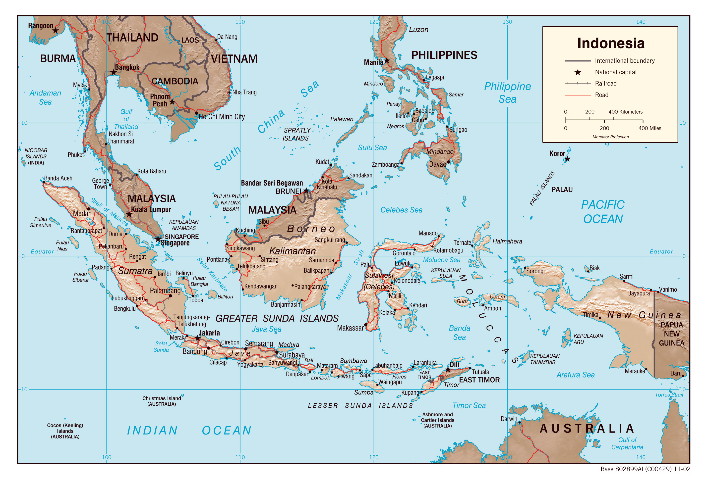 Detailed Political Map Of Indonesia Ezilon Maps Political Map Map