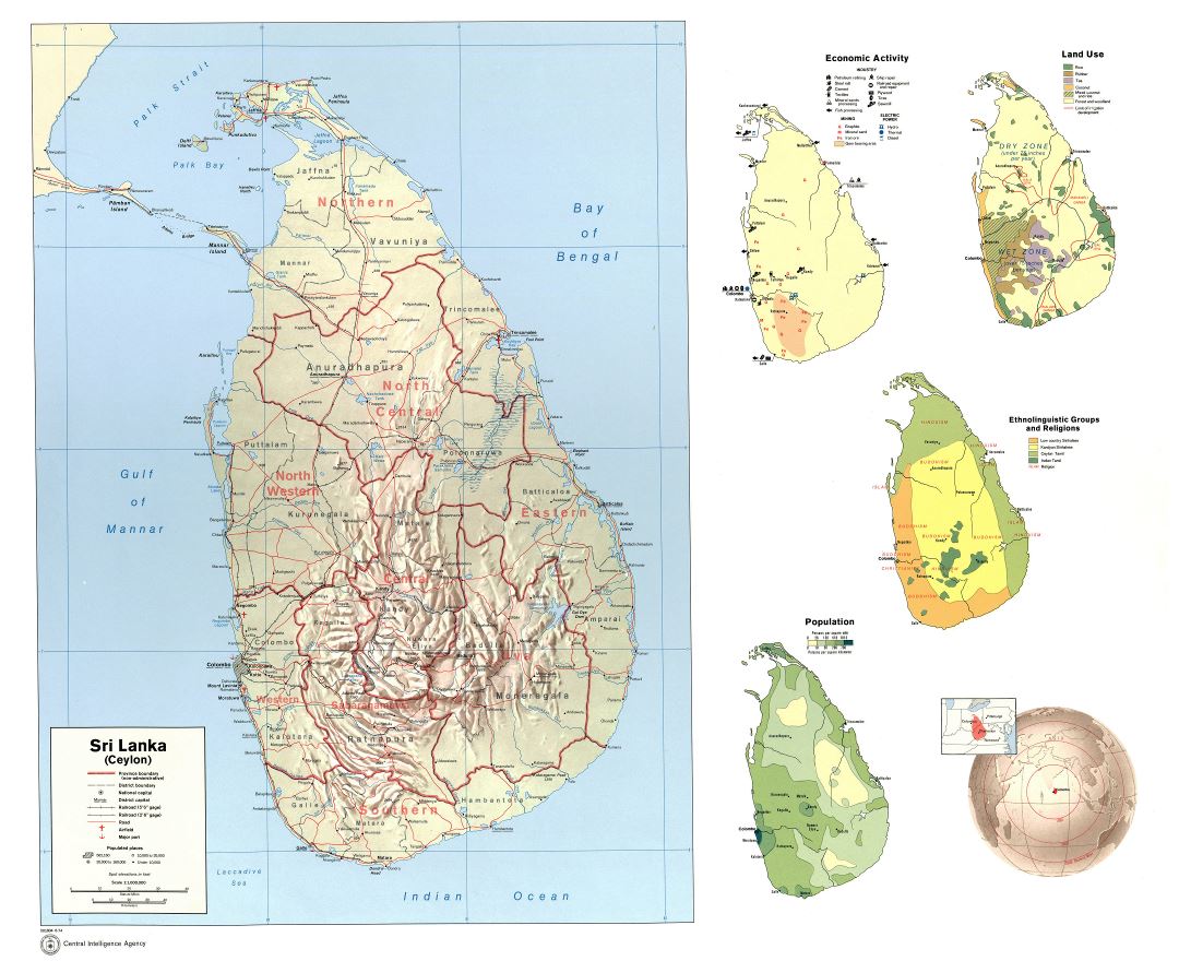 Maps Of Sri Lanka Collection Of Maps Of Sri Lanka Asia Mapsland Maps Of The World