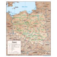 Large Detailed Political Map Of Poland With Roads Railroads And Major Cities Poland