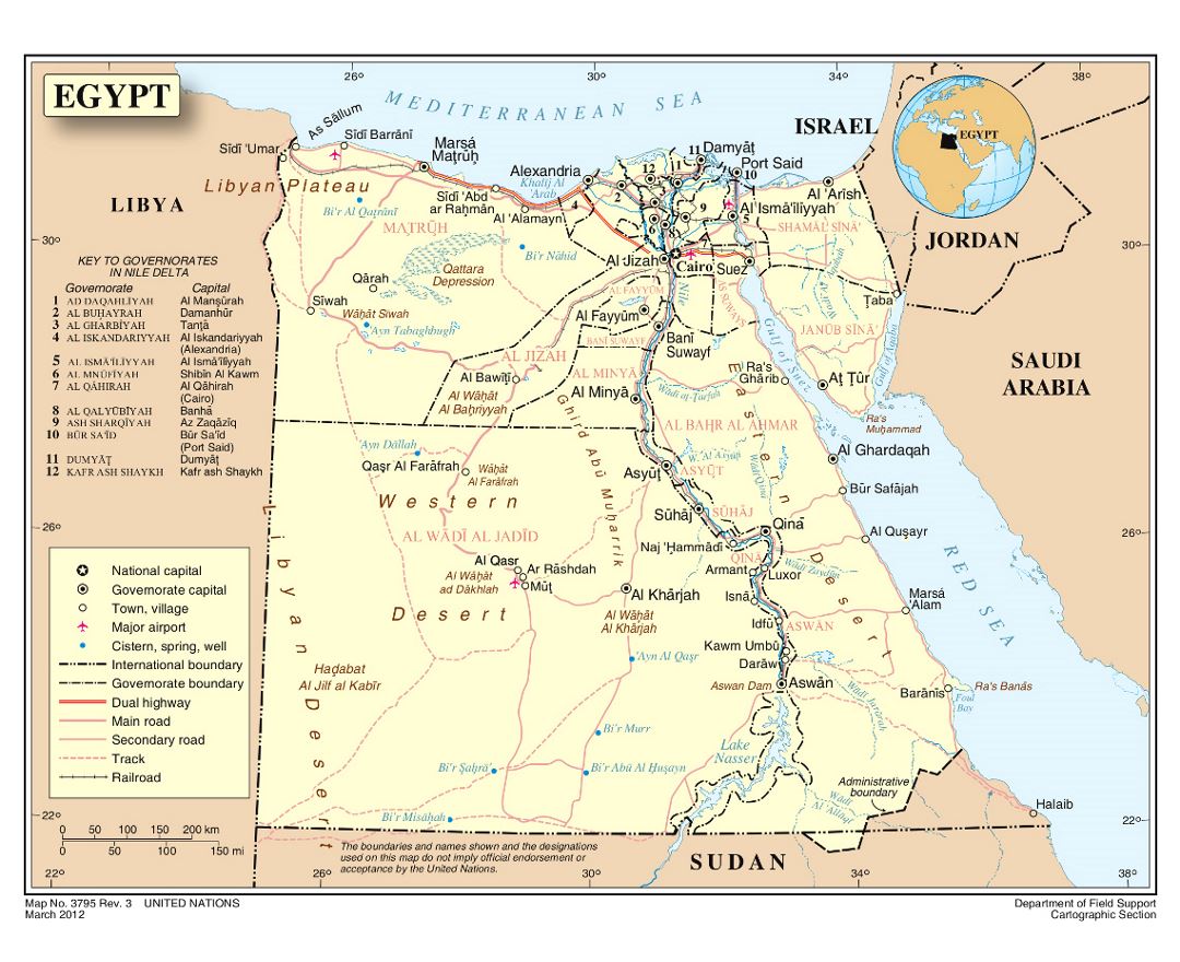Maps of Egypt | Collection of maps of Egypt | Africa | Mapsland | Maps ...