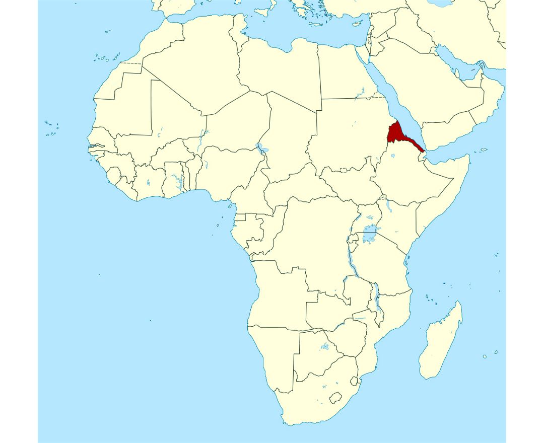 Eritrea Political Map