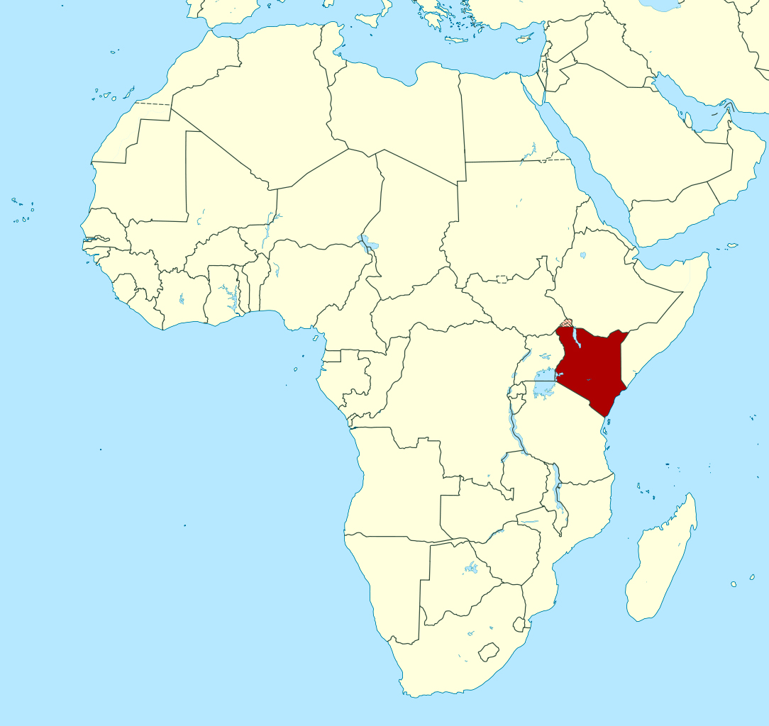 Detailed Location Map Of Kenya In Africa Kenya Africa Mapsland 