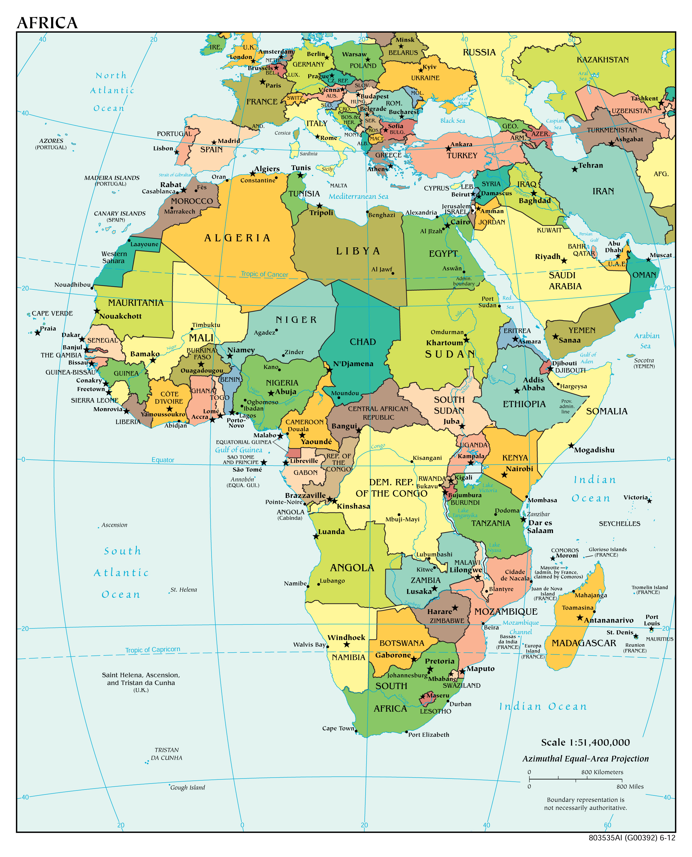 Africa Map With Capitals Information Tcupbiznes