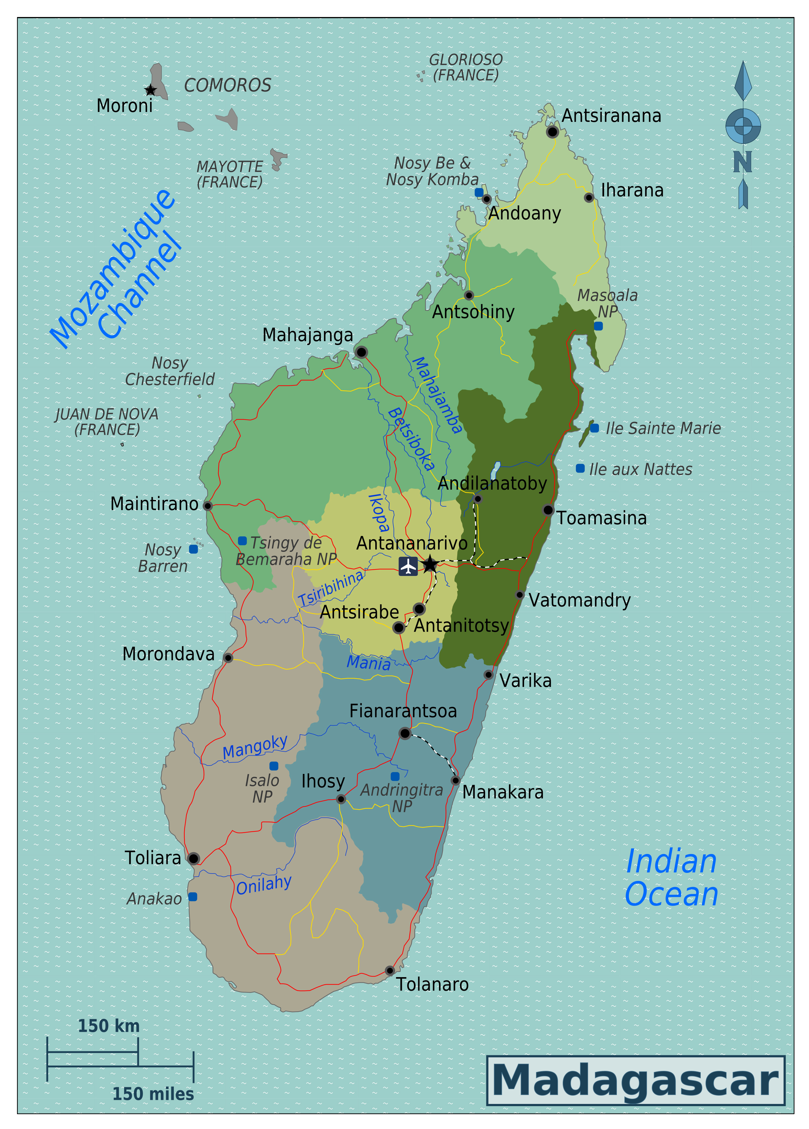 Madagascar Map Africa