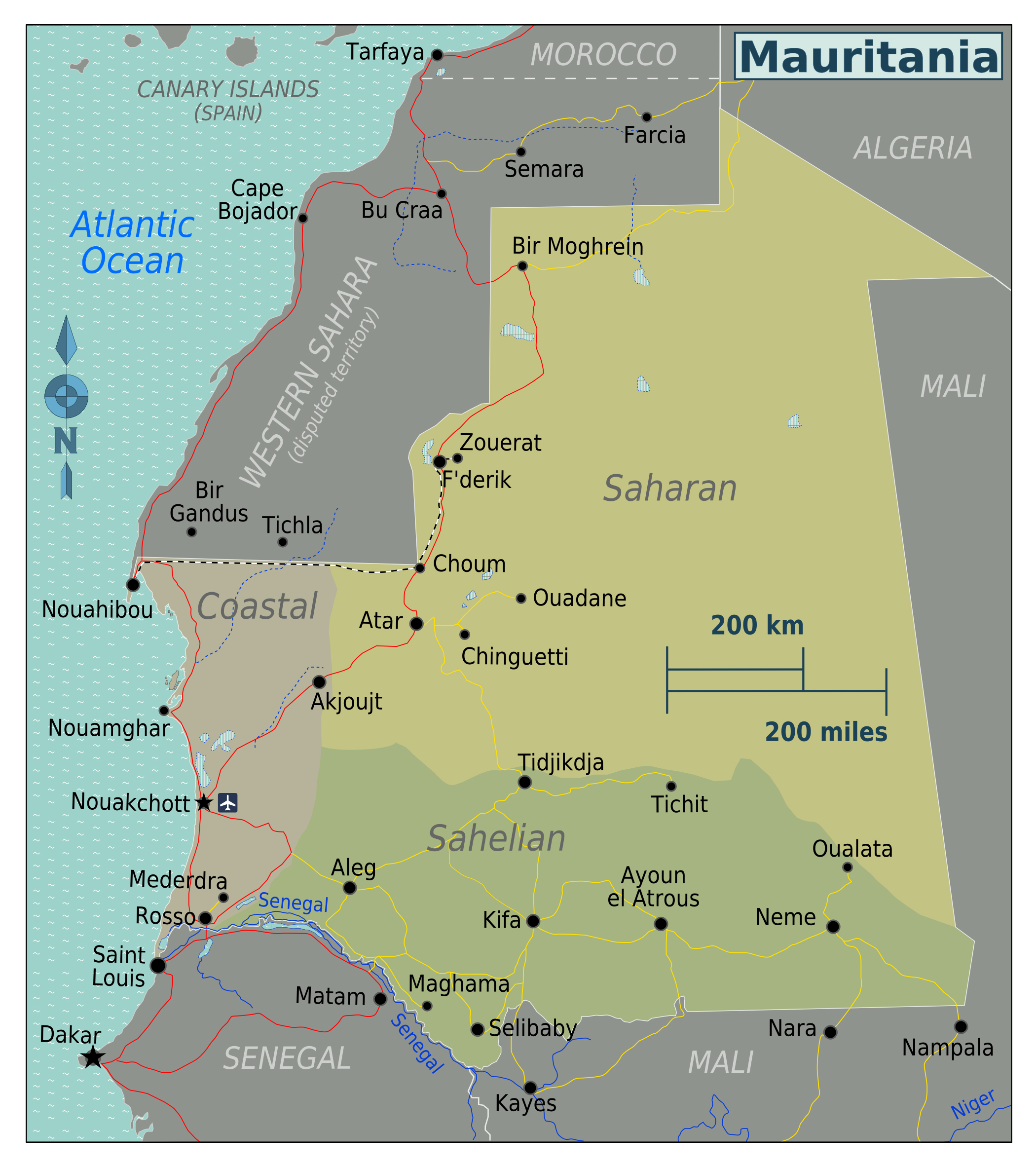 Large Detailed Map Of Mauritania - vrogue.co