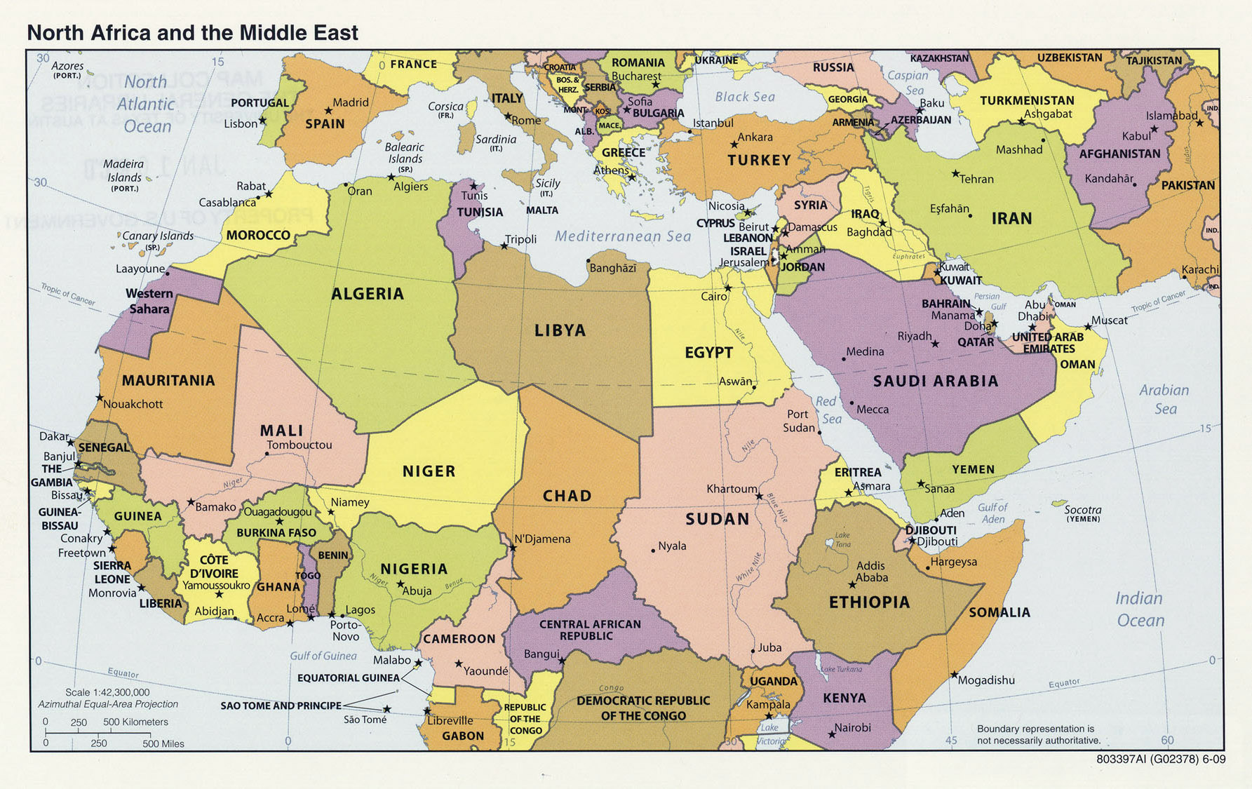 Mid East North Africa Map - United States Map