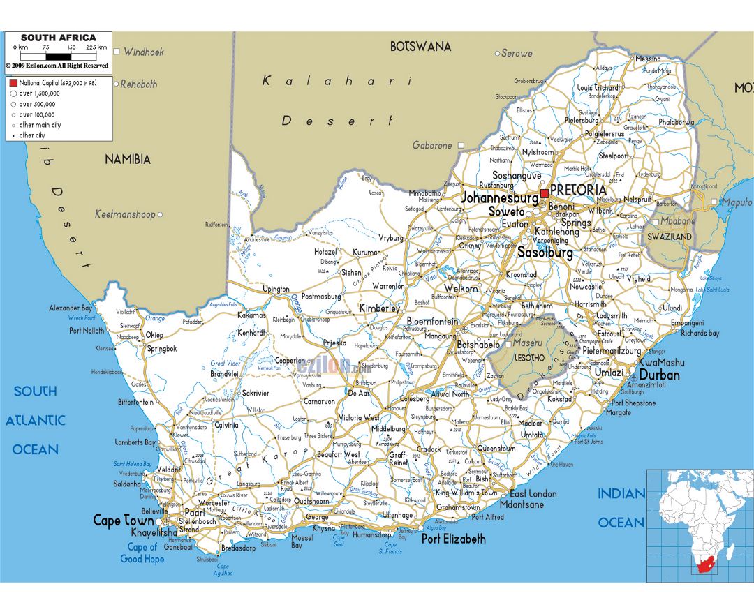 Maps of South Africa | Collection of maps of Republic of South Africa ...