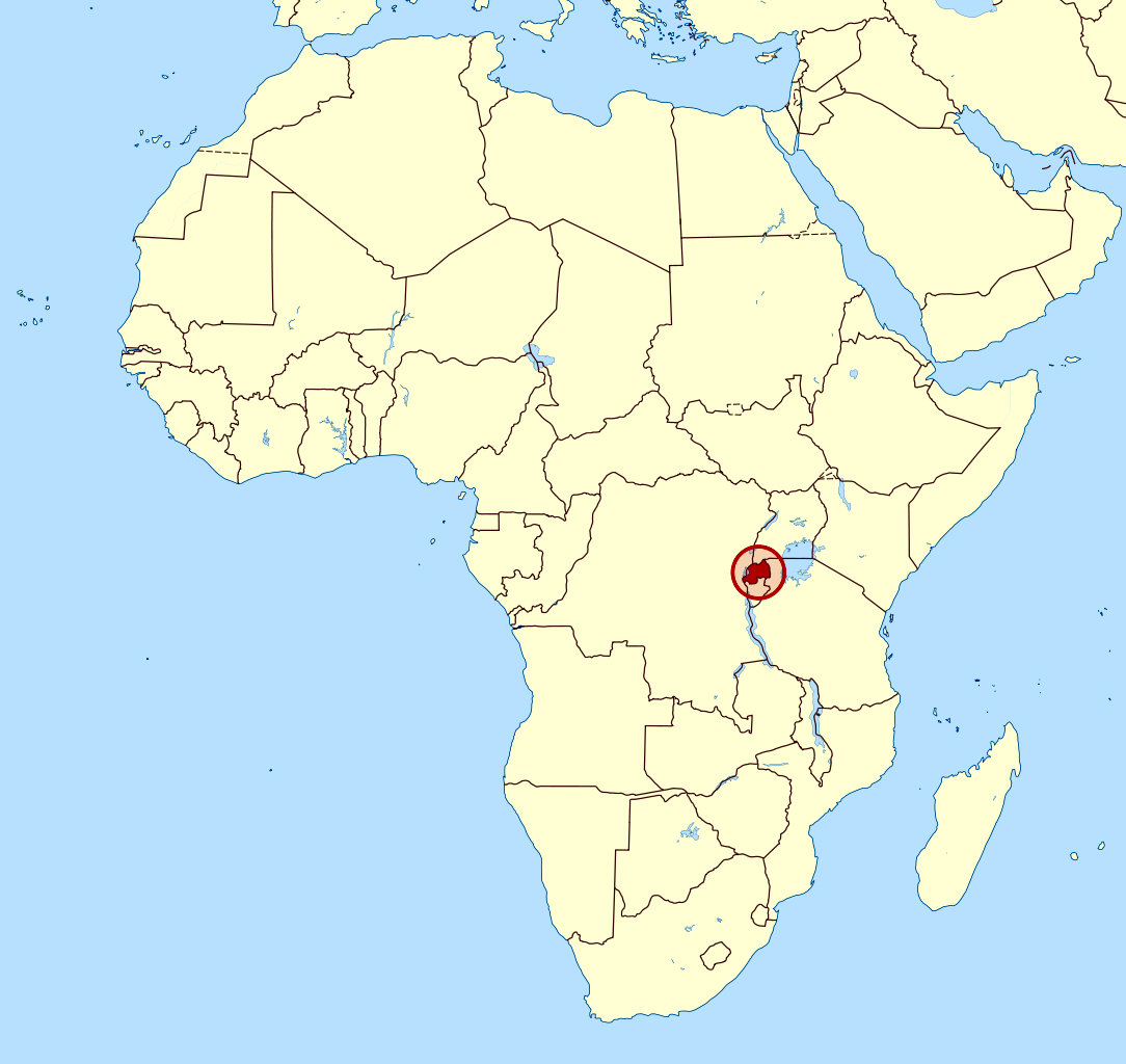 Rwanda On Map Of Africa Detailed location map of Rwanda in Africa | Rwanda | Africa 