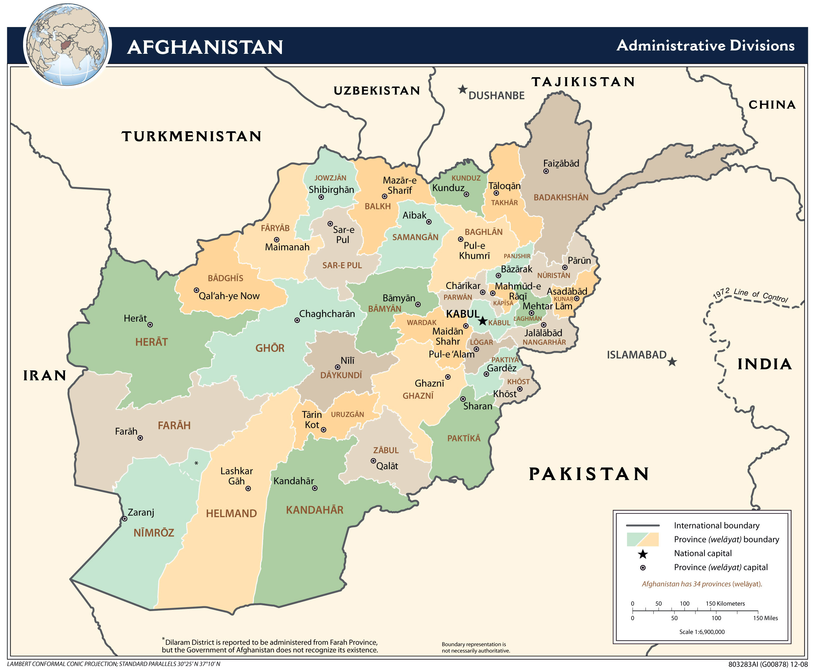 Large Administrative Map Of Afghanistan Afghanistan Asia Mapsland | My ...