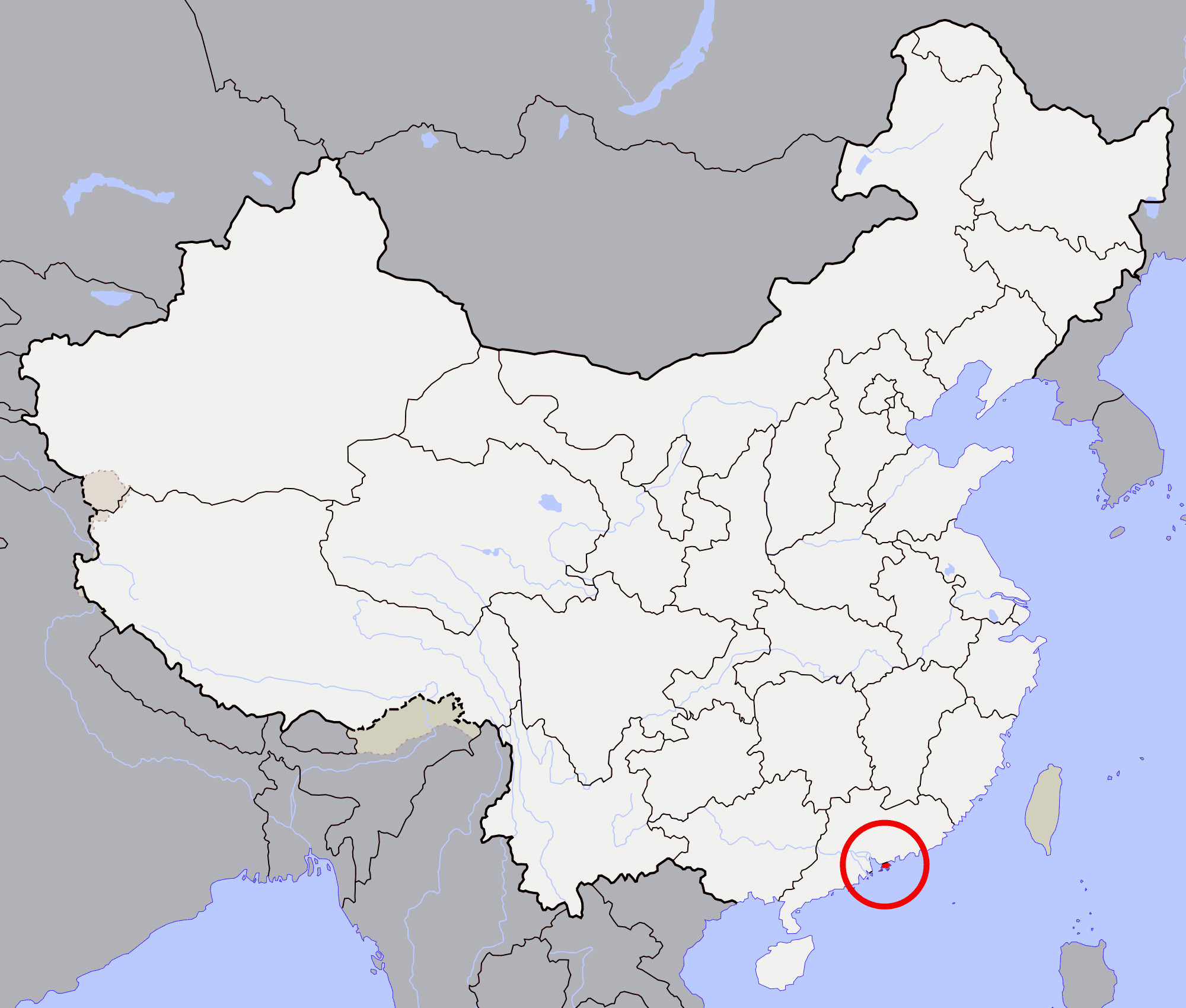 East Asia Map Hong Kong - Map of world
