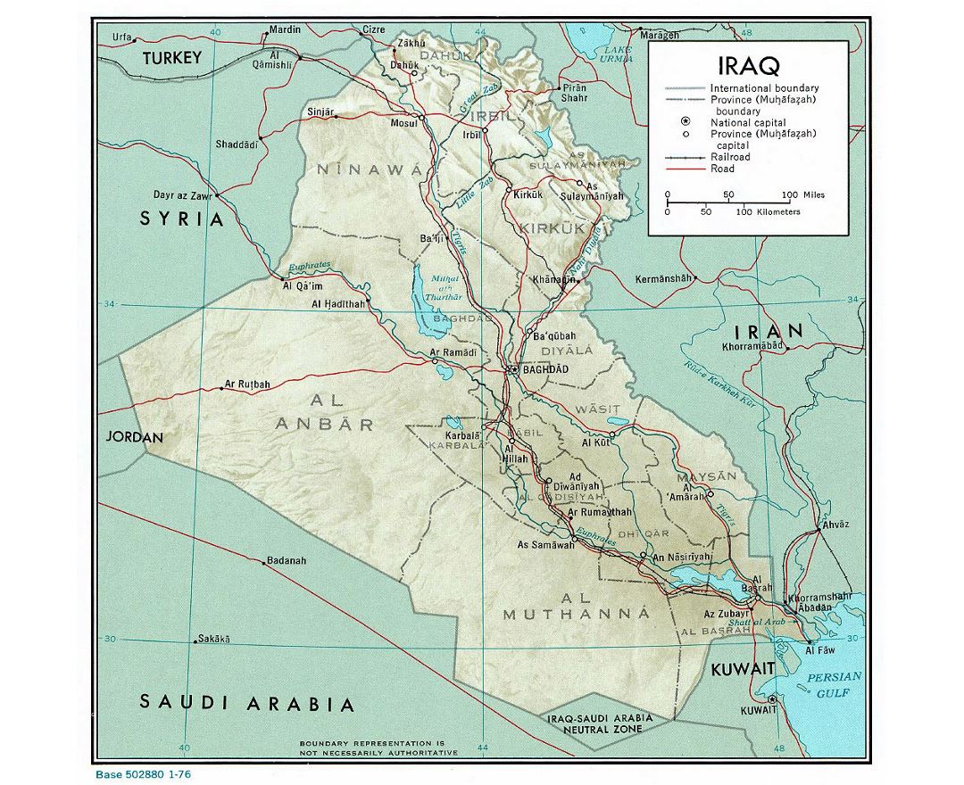 Maps of Iraq | Collection of maps of Iraq | Asia | Mapsland | Maps of ...