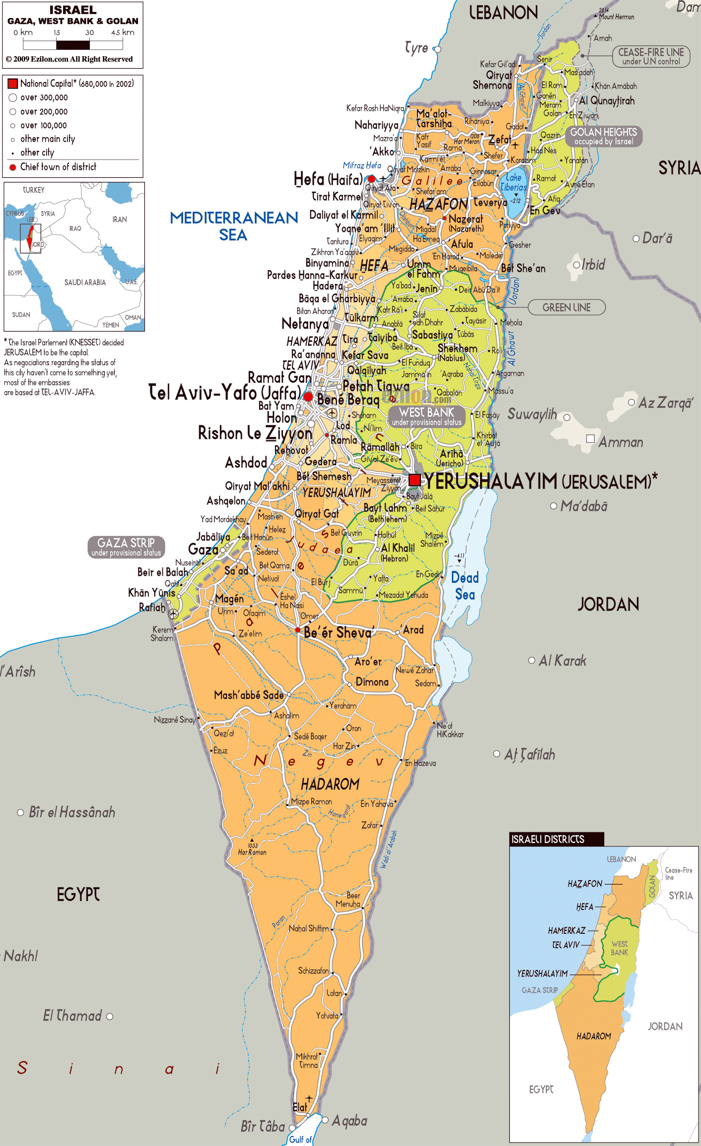 Large Detailed Map Of Israel - vrogue.co