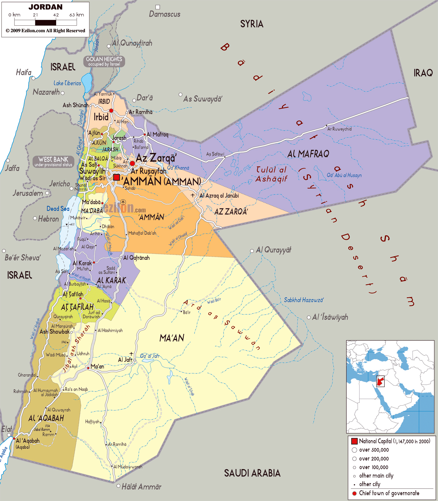 map of jordan and surrounding countries        <h3 class=