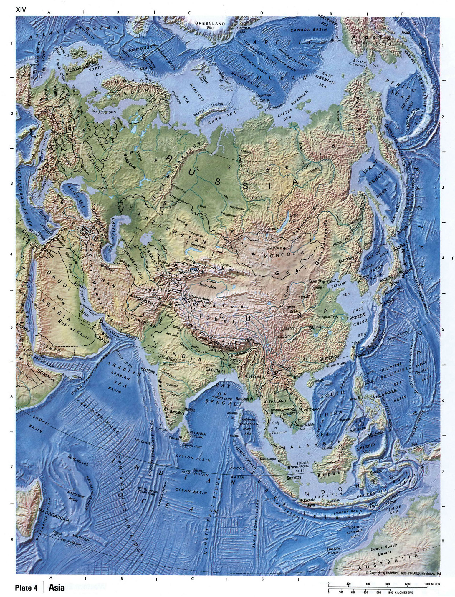 Large Detailed Relief Map Of Asia Asia Mapsland Maps Of The World ...