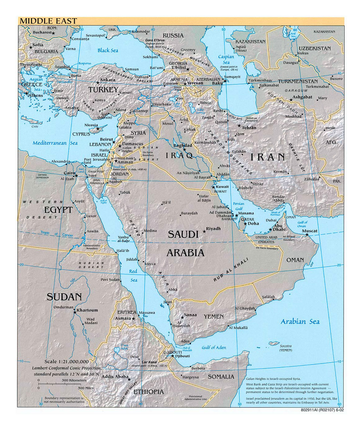 show map of middle east