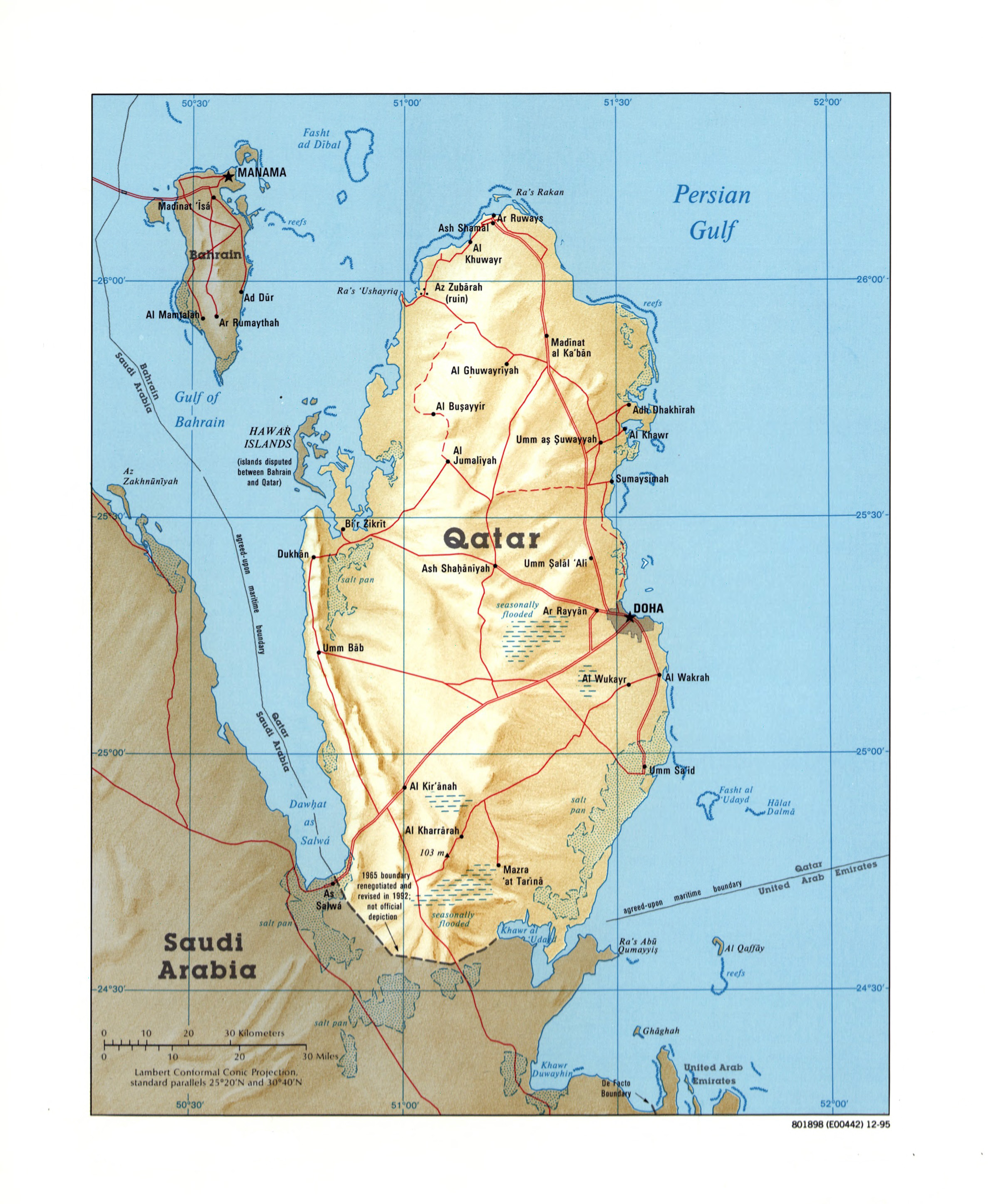 Qatar Kaart Azie - Vogels