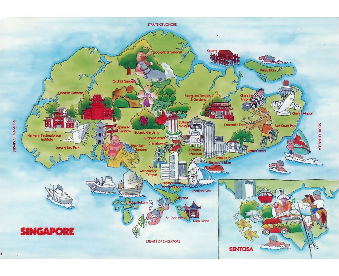 Maps Of Singapore | Collection Of Maps Of Singapore | Asia | Mapsland | Maps Of The World