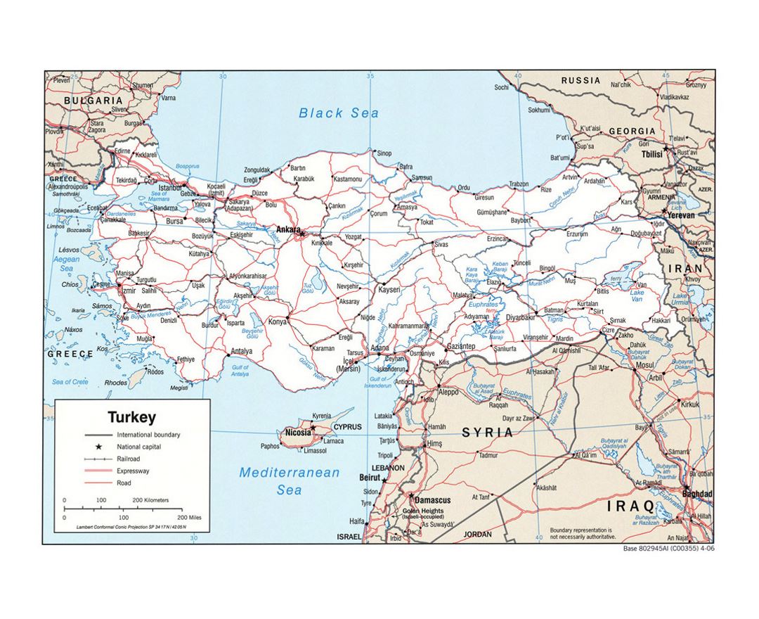 Maps of Turkey | Collection of maps of Turkey | Asia | Mapsland | Maps ...