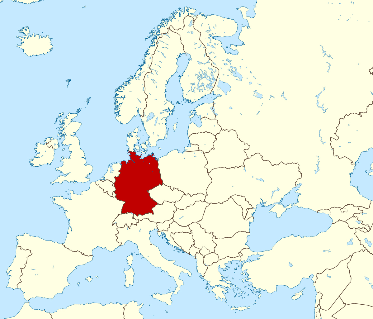 Location Map Of Germany Germany