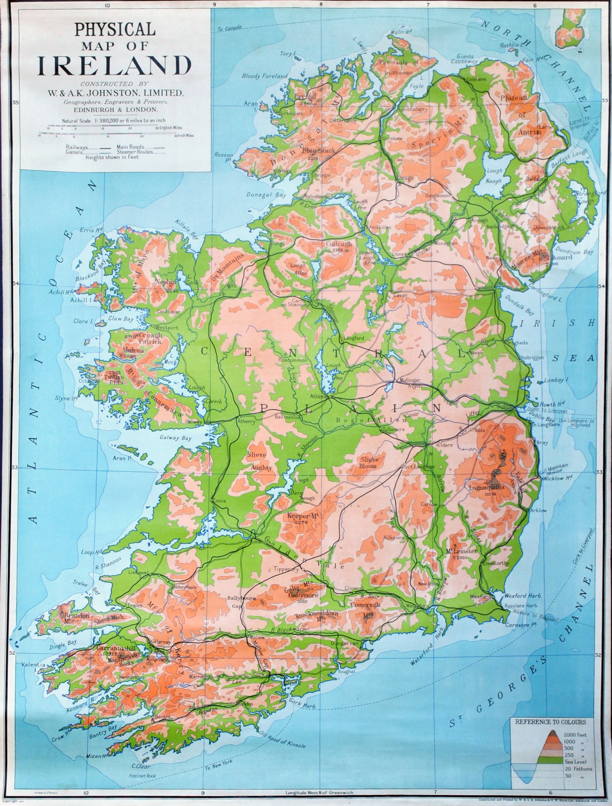 Physical Maps Of Ireland