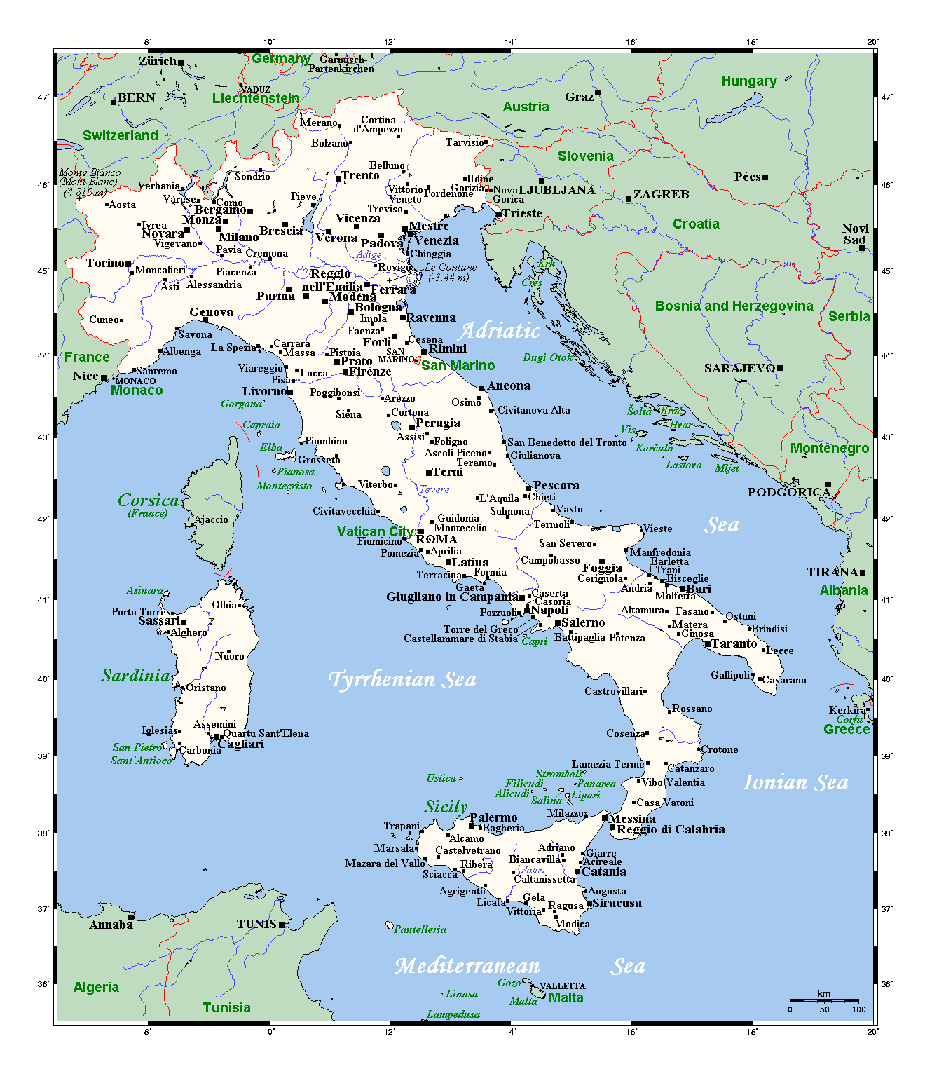 Map Of Italy And Major Cities - Get Latest Map Update