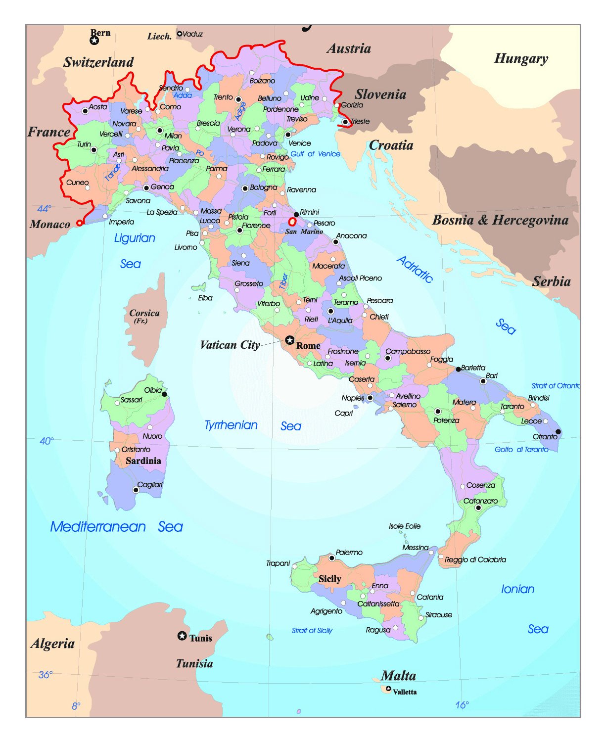 italy map with major cities        <h3 class=