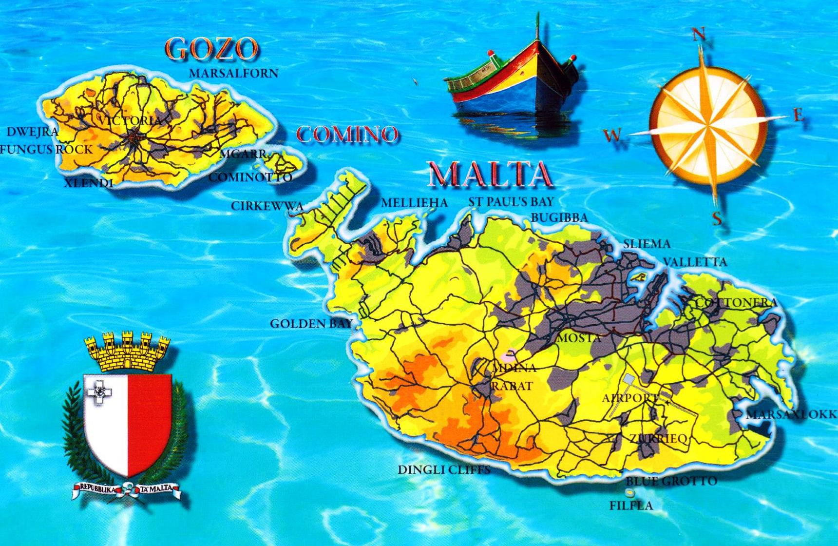 Travel Map Of Malta Maps Of Malta Maps Of Europe Map Maps | Images and ...