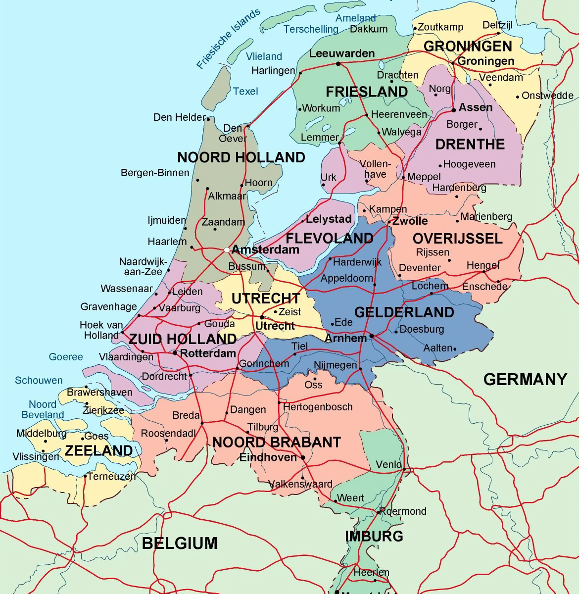 map of netherlands with cities        <h3 class=