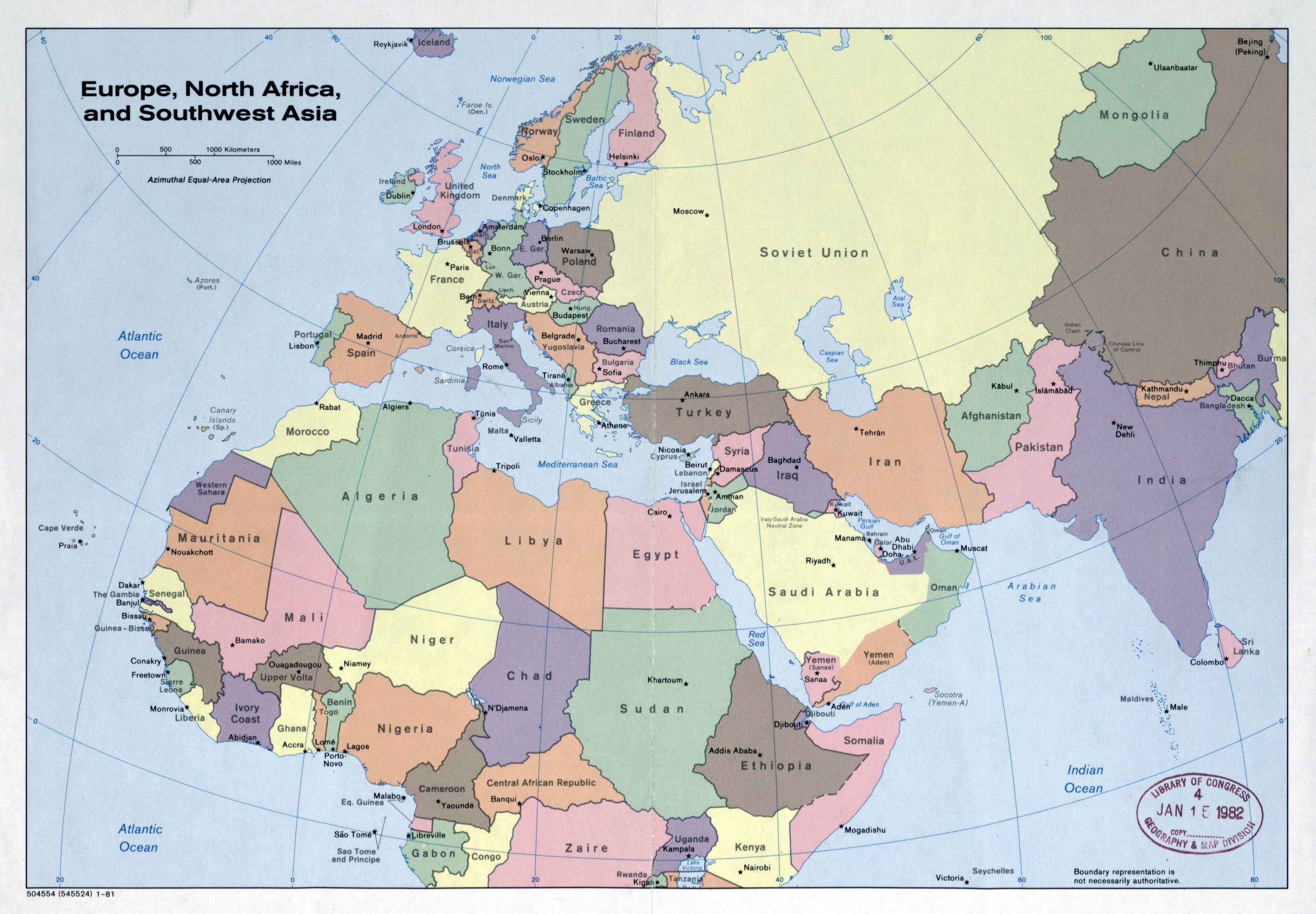 political map of europe and africa Large Detailed Political Map Of Europe North Africa And Southwest political map of europe and africa