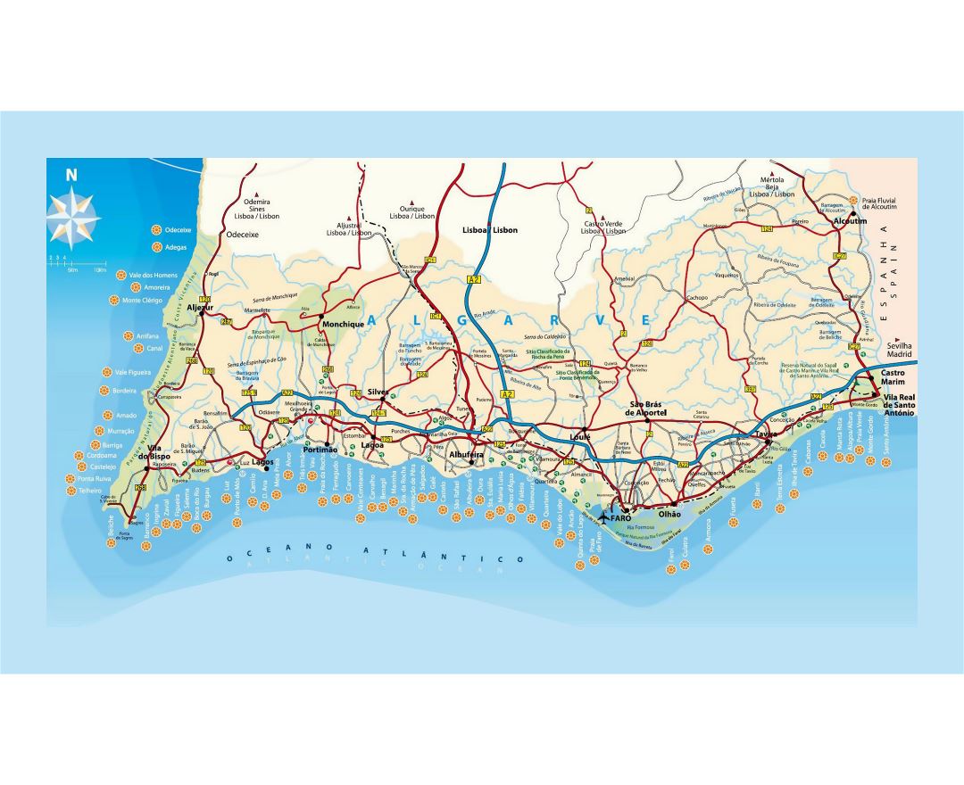 Maps Of Algarve Collection Of Maps Of Algarve Portugal Europe
