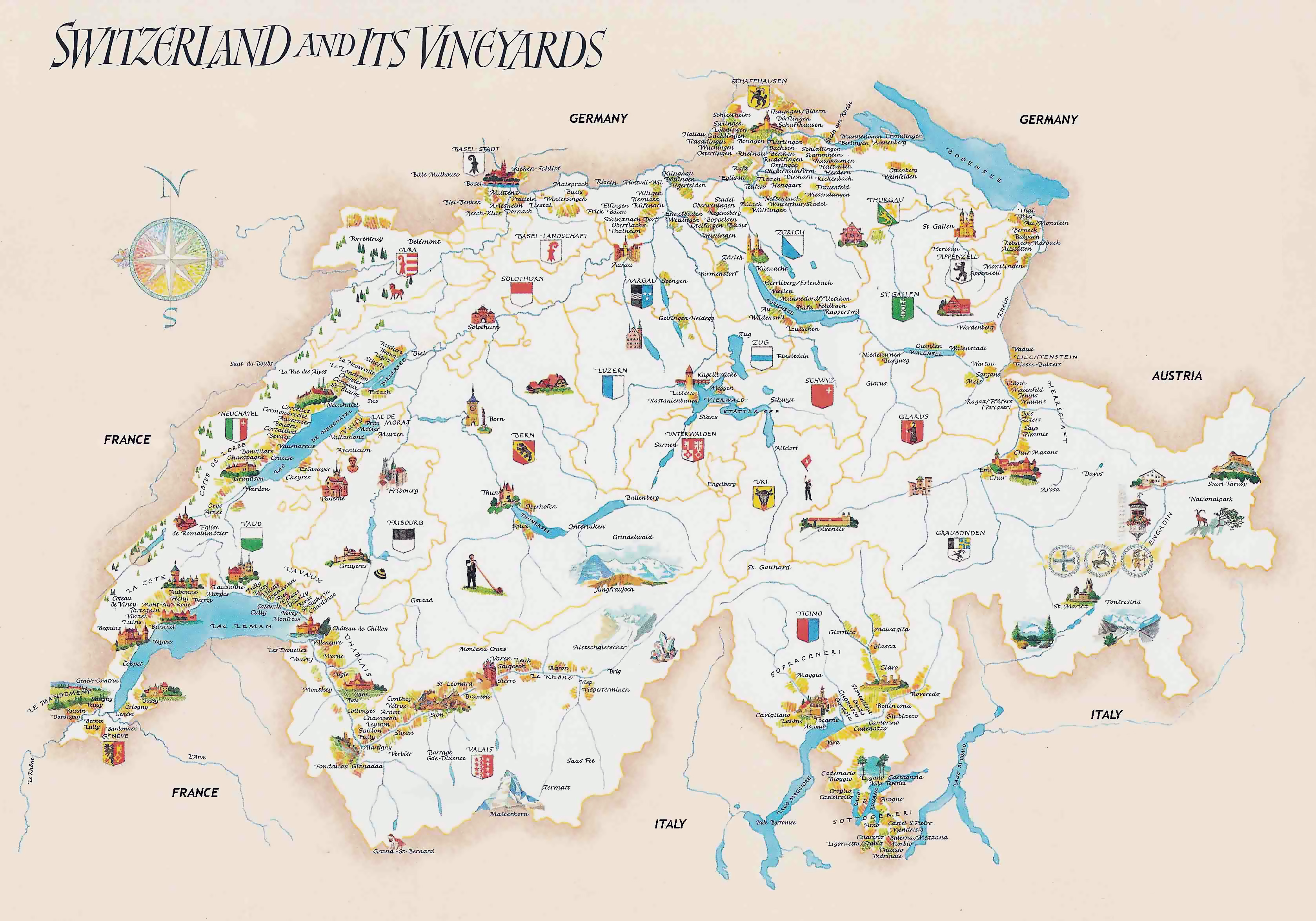 swiss tourist attractions map