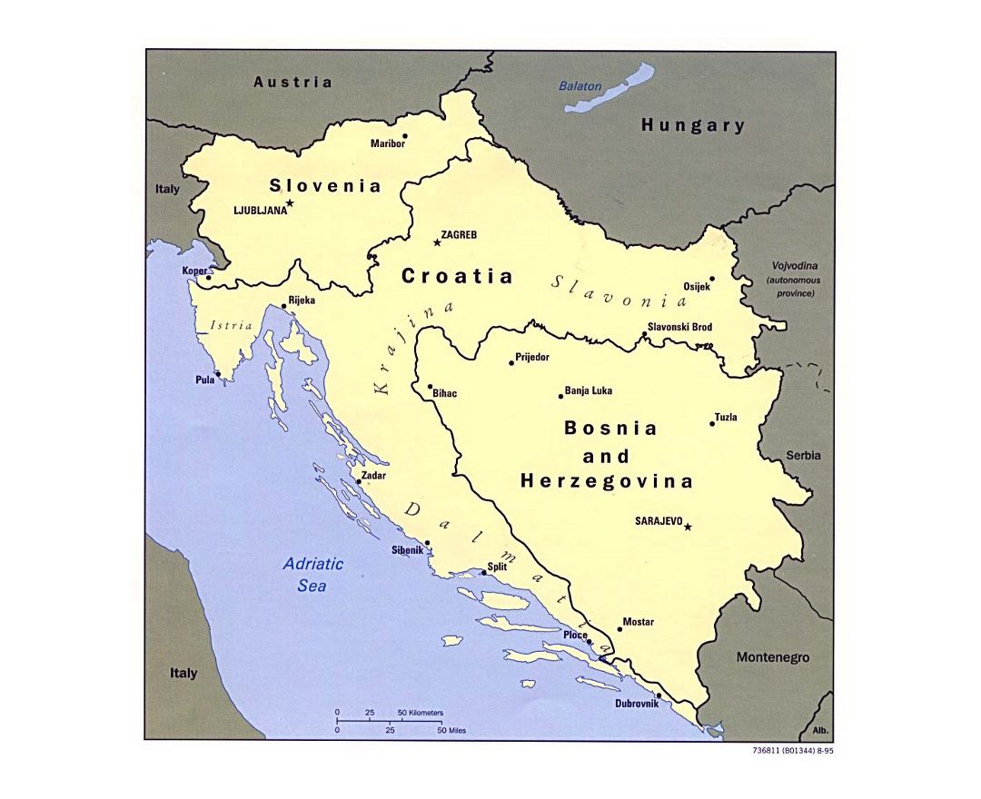 Ex Yugoslavia Map