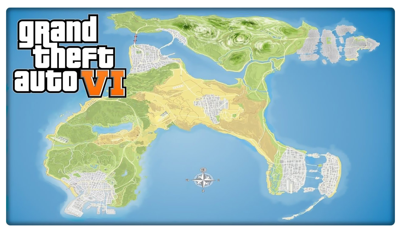 Concept GTA 6 map  Games  Mapsland  Maps of the World