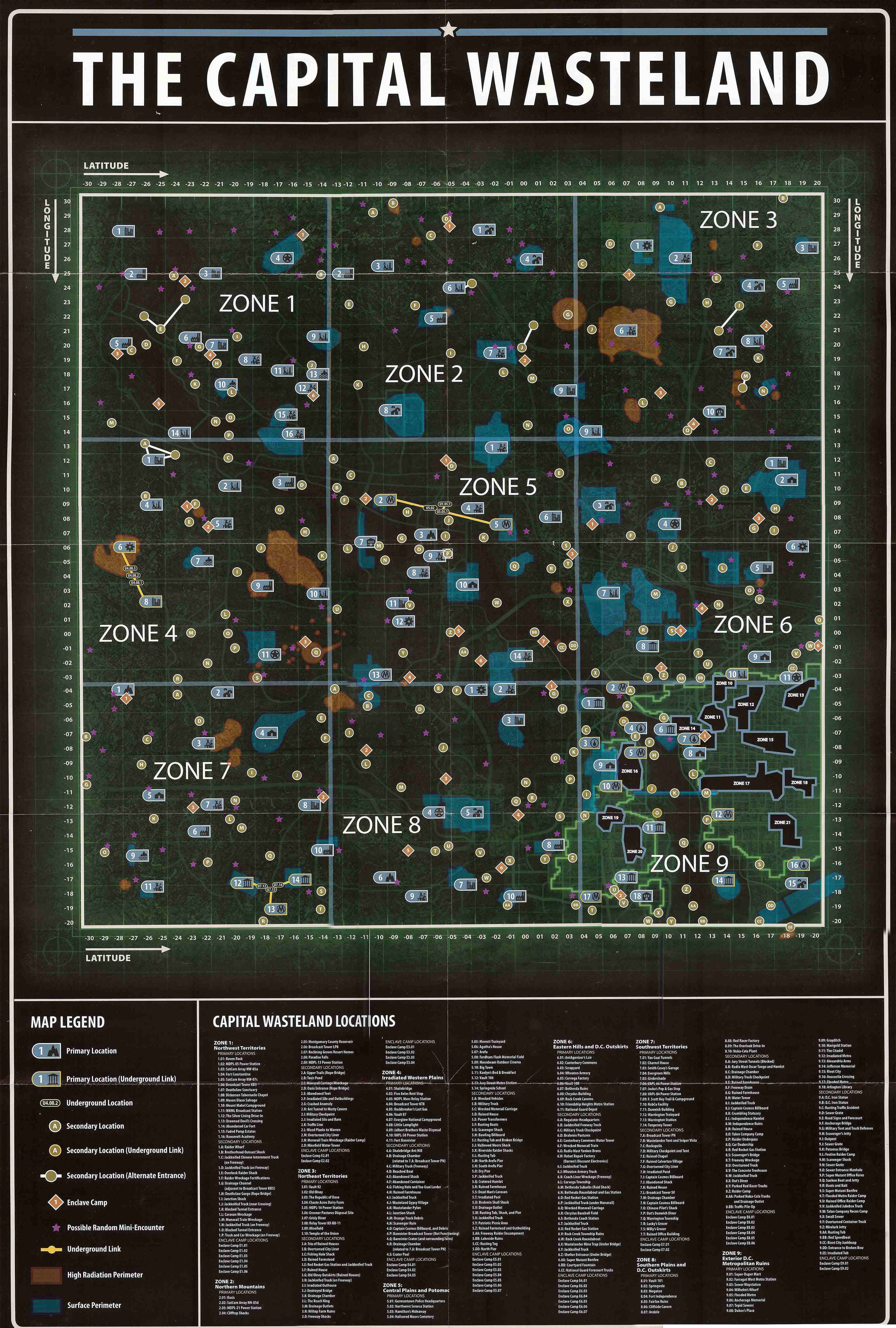 Large detailed map of Fallout 3 | Games | Mapsland | Maps of the World