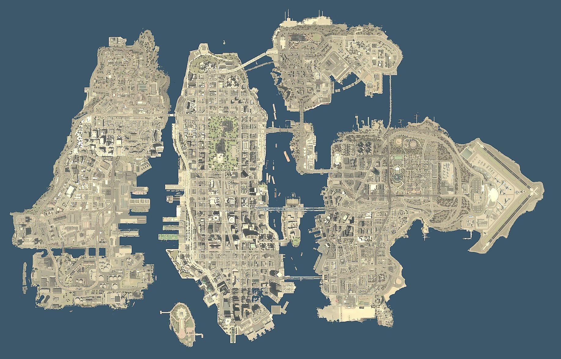 Large Map Of Gta 4 Games Mapsland Maps Of The World - Gambaran