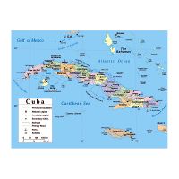 Detailed Administrative Map Of Cuba With Roads Railroads Cities And
