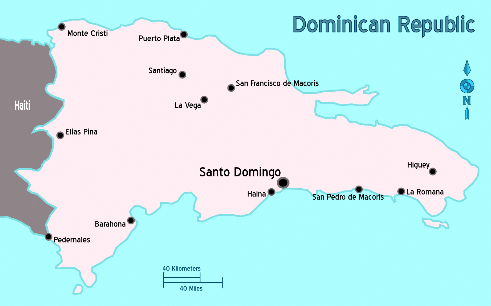 Map Of Dominican Republic Cities - Cities And Towns Map