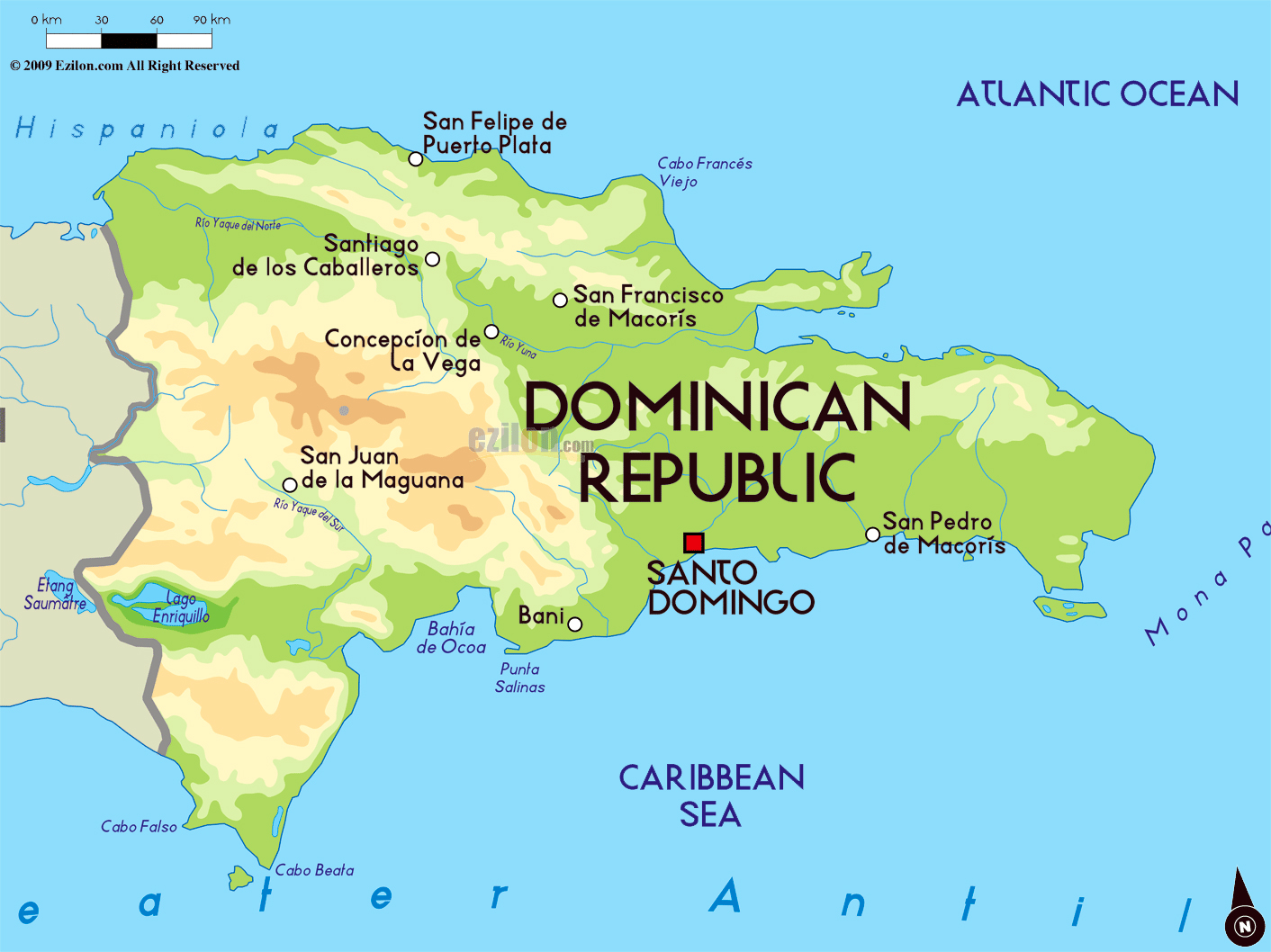 Map Of Dominican Republic Cities | Cities And Towns Map