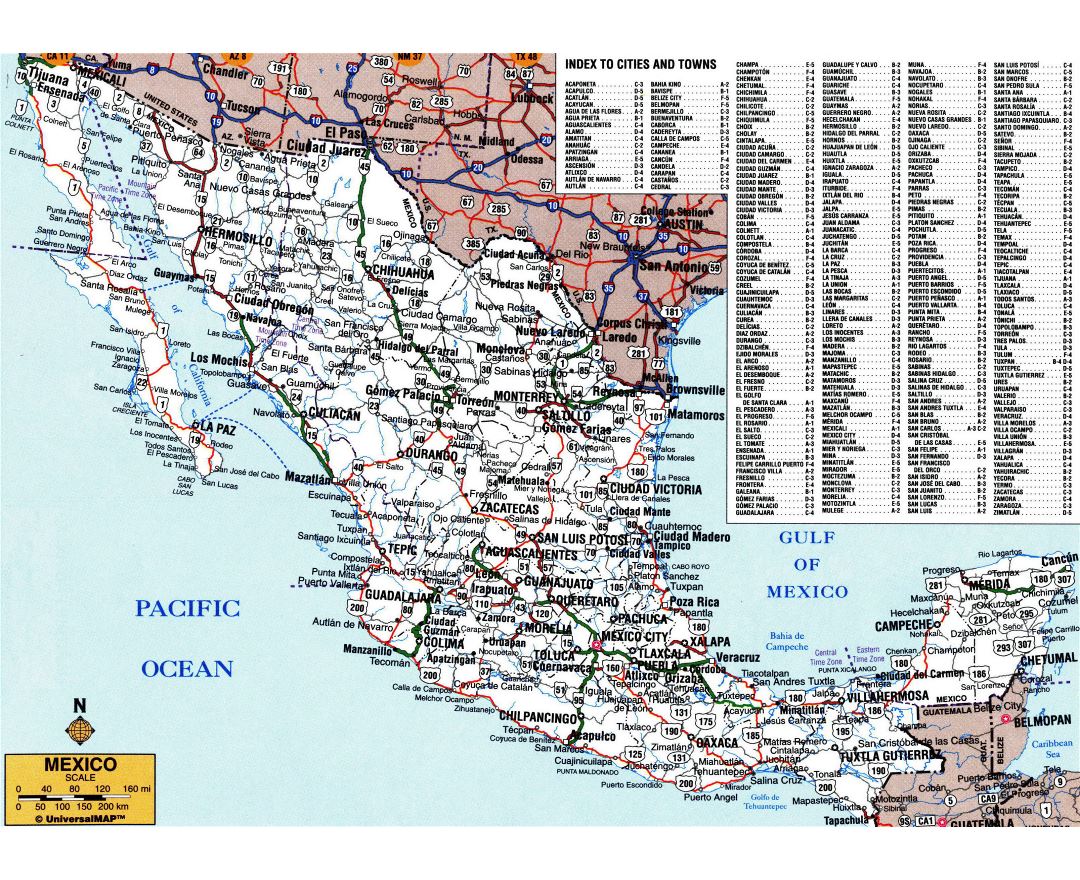 Maps of Mexico | Collection of maps of Mexico | North America ...