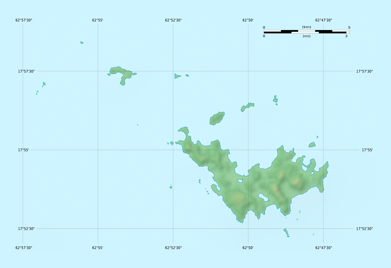 Large detailed map of Saint Barthelemy with roads and airport, Saint  Barthelemy, North America, Mapsland