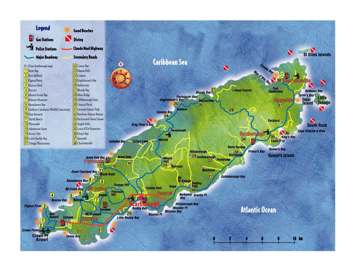 trinidad and tobago grid map