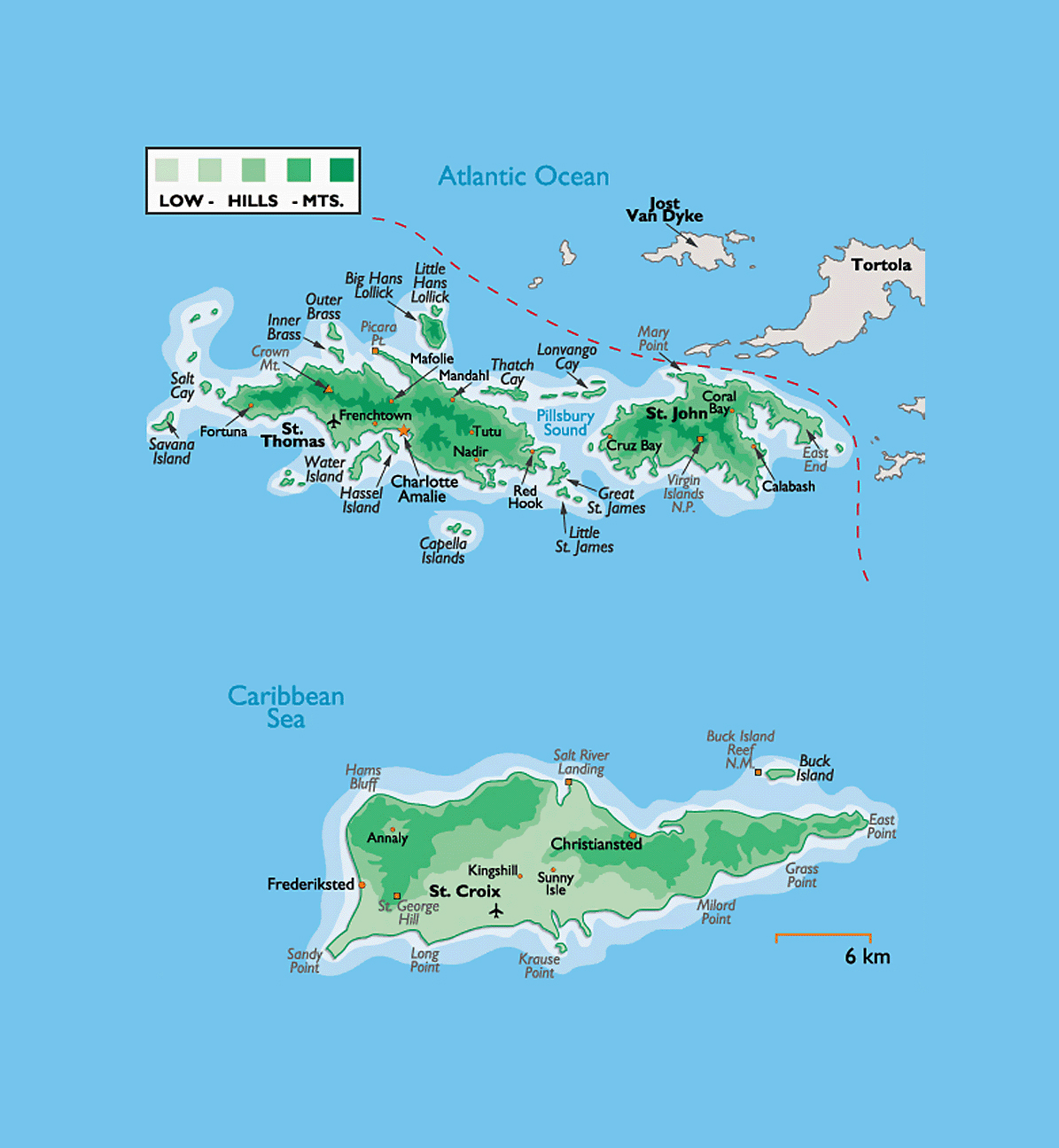 map of usa and islands Detailed Physical Map Of Us Virgin Islands With Other Marks Us map of usa and islands