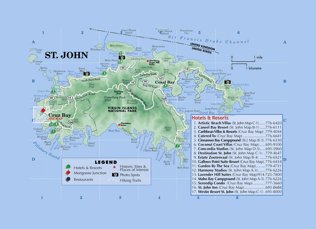 St. Martin Virgin Islands Map