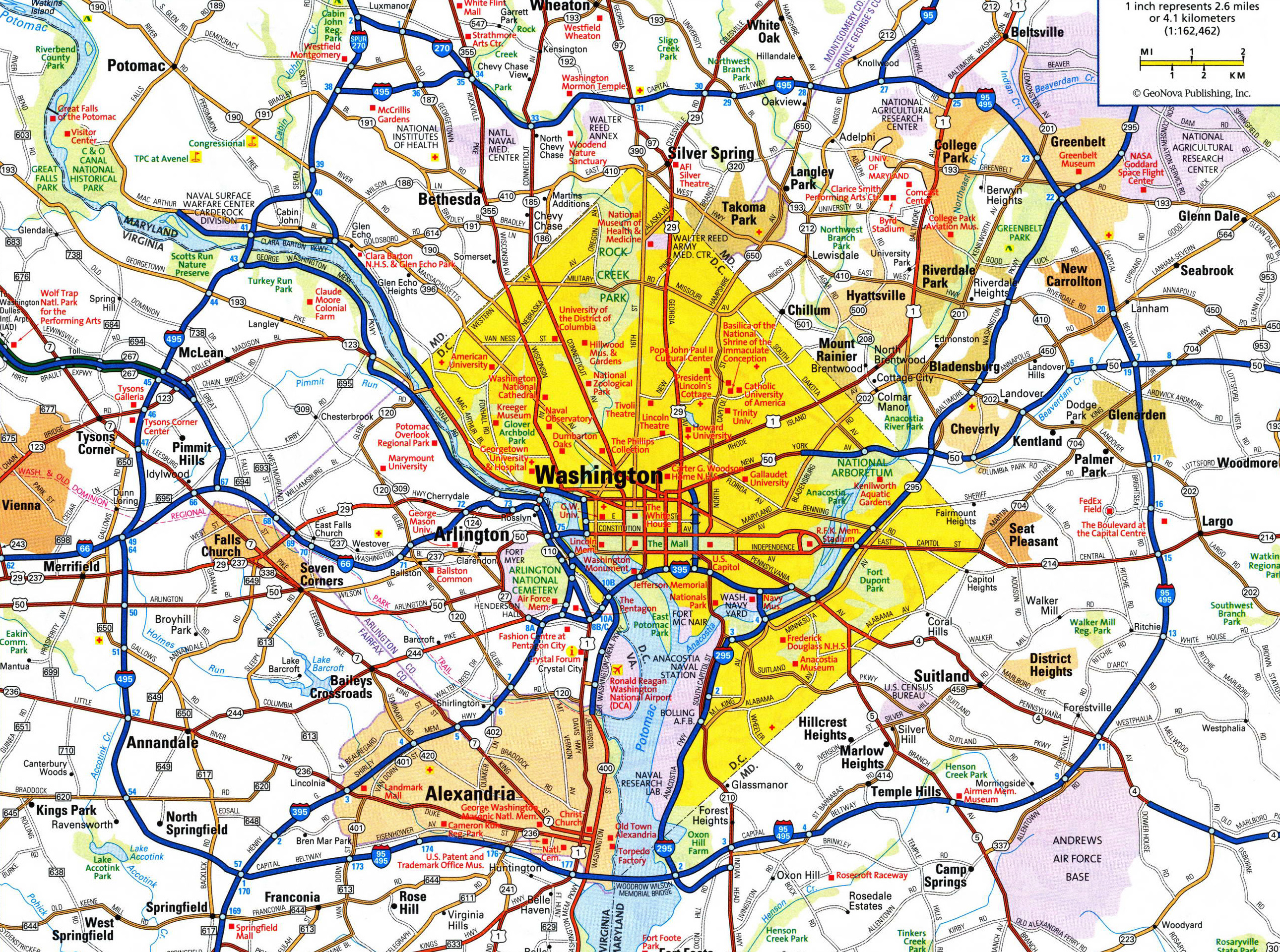 washington dc and vicinity map