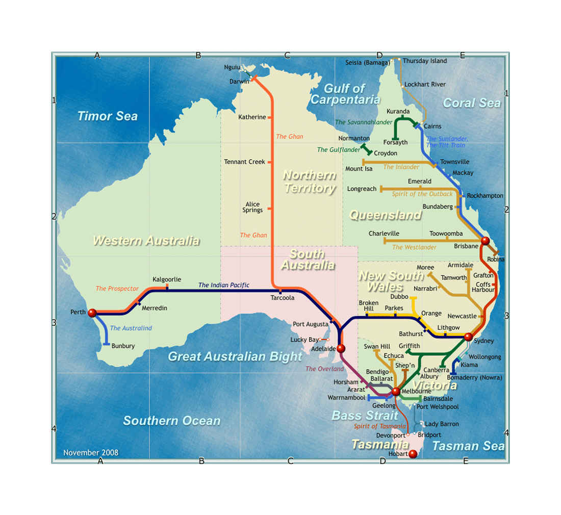 Rail Map Australia Train Map Map Australian Maps | Images and Photos finder