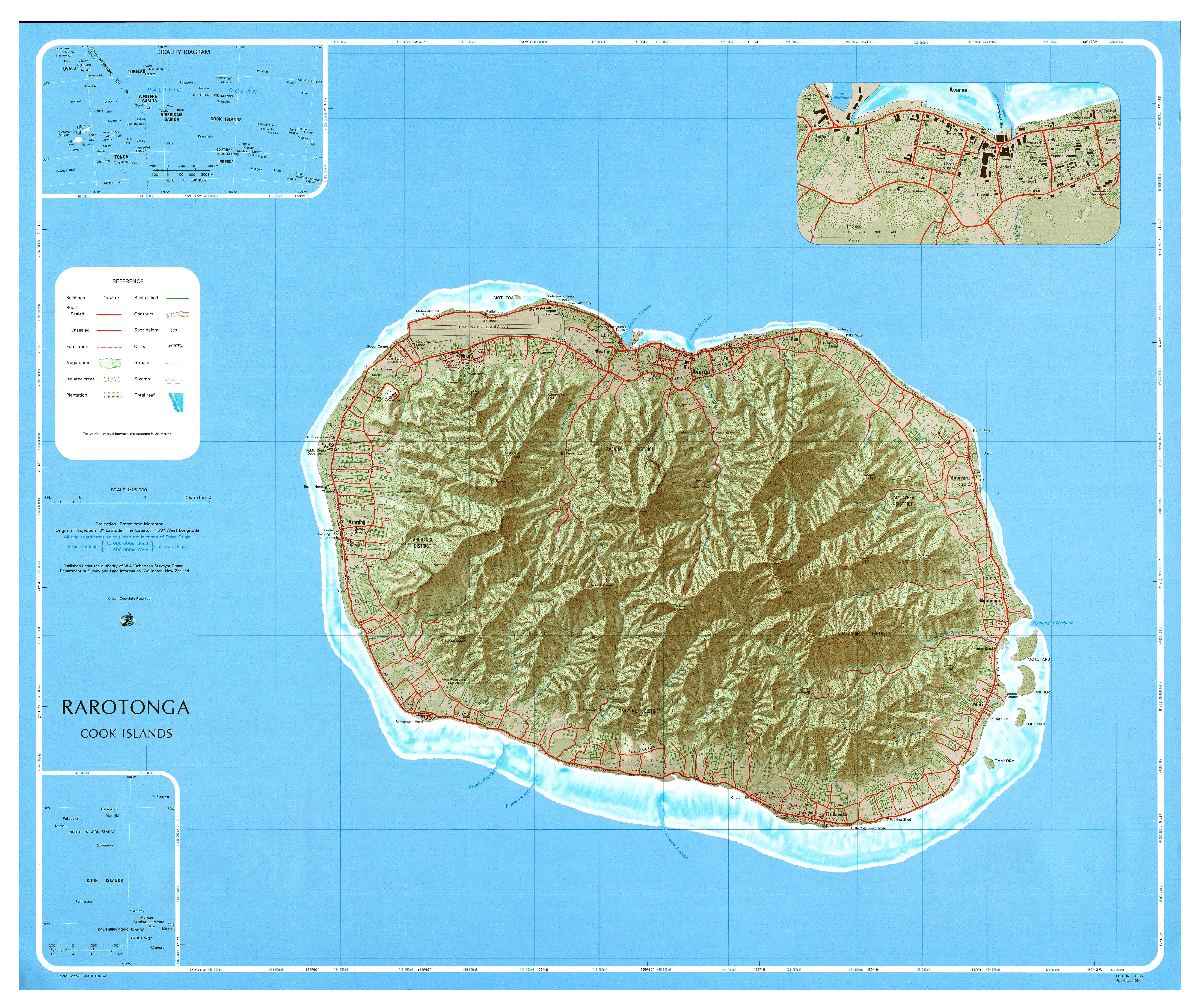 Rarotonga Cook Islands Map