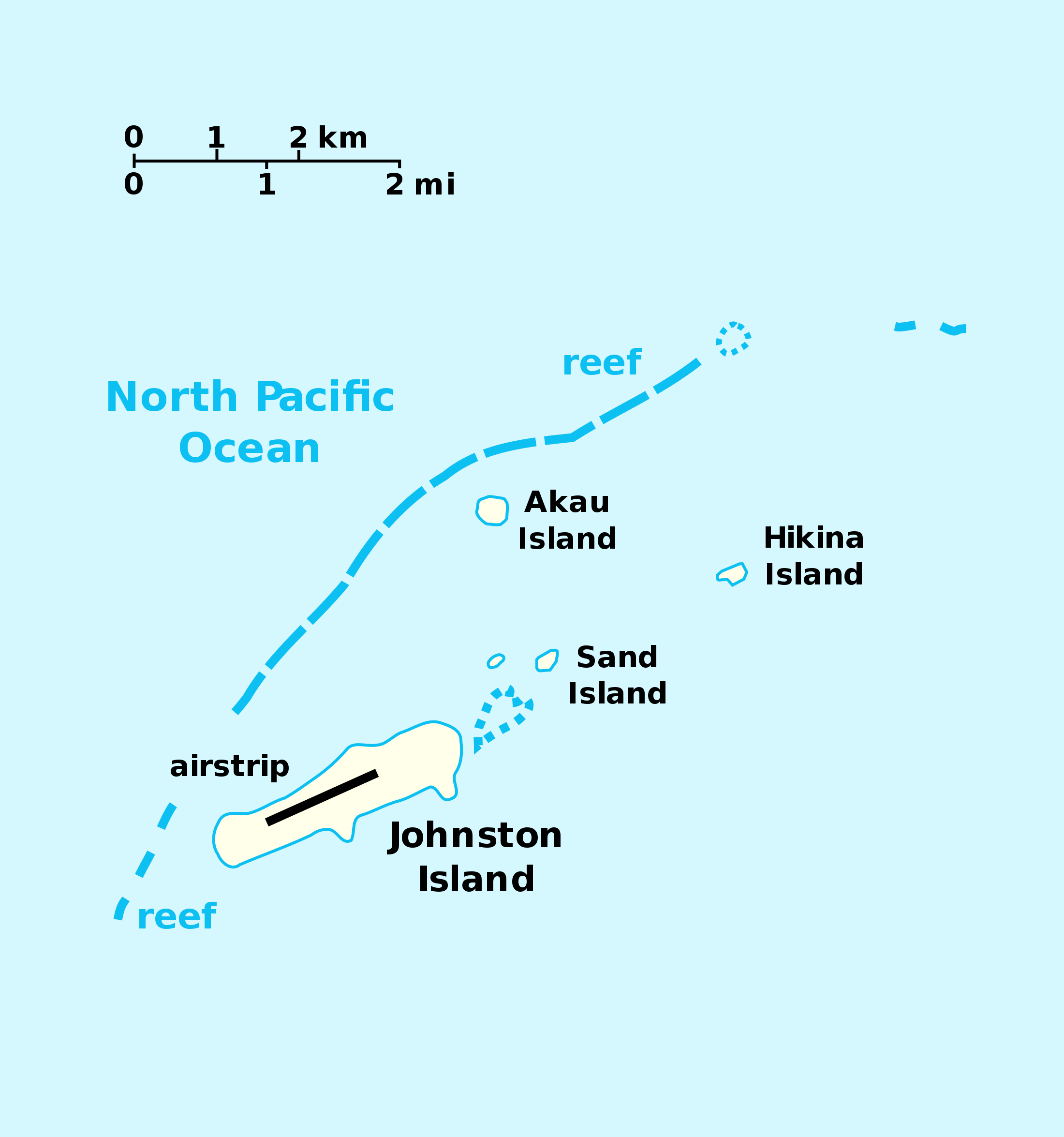Large political map of Johnston Atoll | Johnston Atoll | Oceania ...